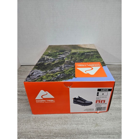 Ozark Trail Mens Waterproof Low Hiking‎ Shoes Black Grey Size 8 - Picture 6 of 7